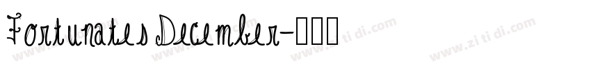 Fortunates December字体转换